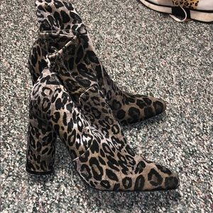 cheetah print booties